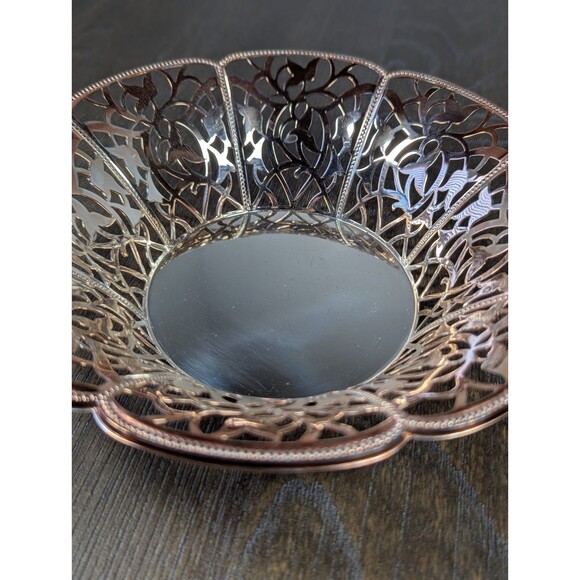 WMF Germany Art Nouveau Silverplated Bowl Ornate Floral Candy Dish Marked - Picture 5 of 16